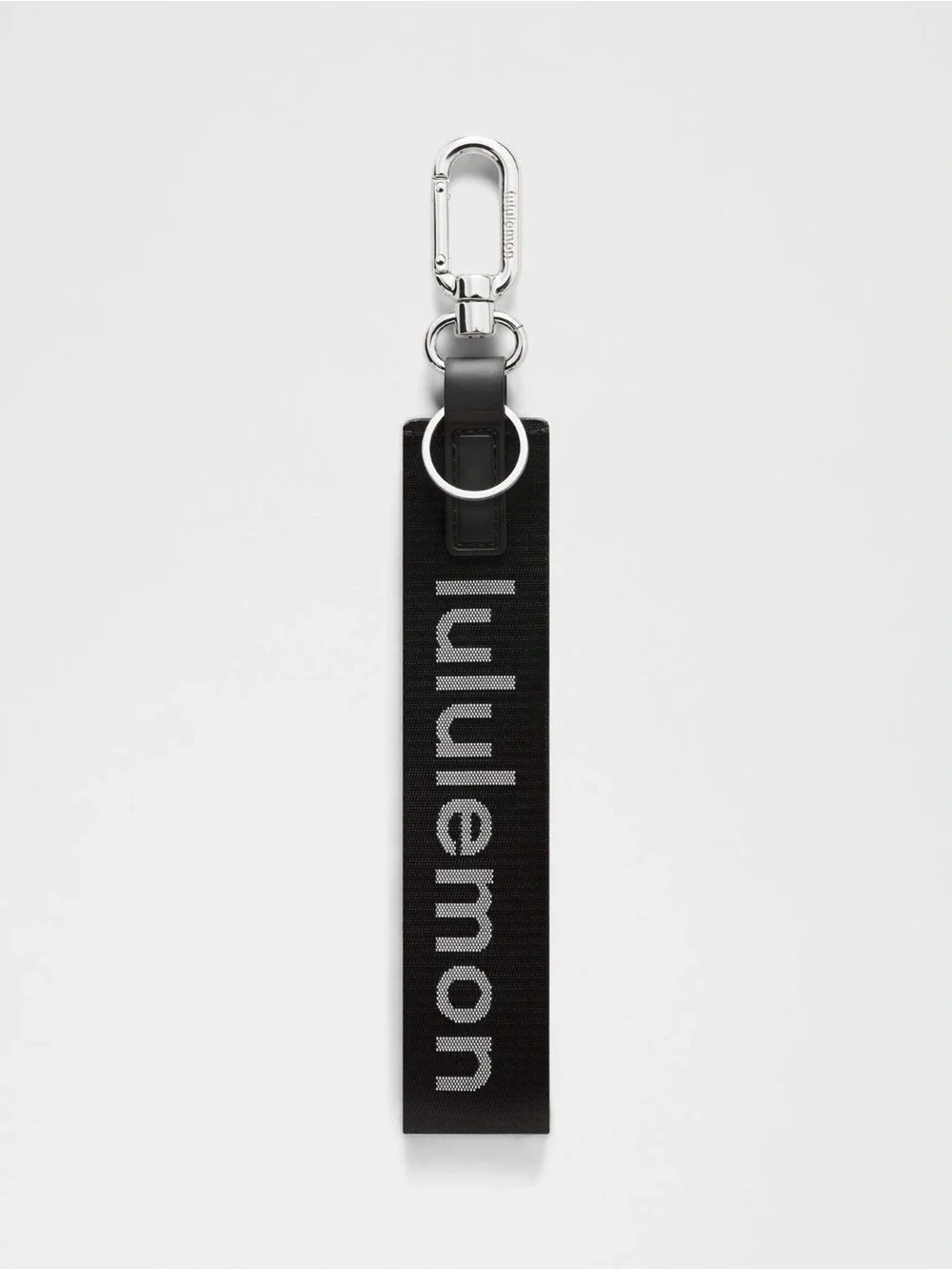 lululemon athletica Black Strap Key Holder with Silver Hardware